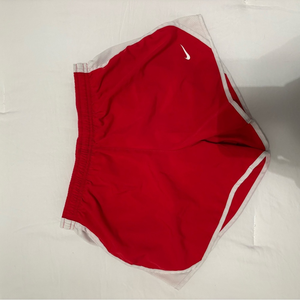 Nike Red and White Sports Shorts